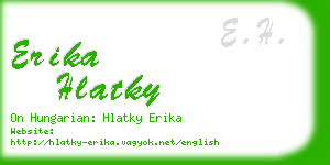 erika hlatky business card